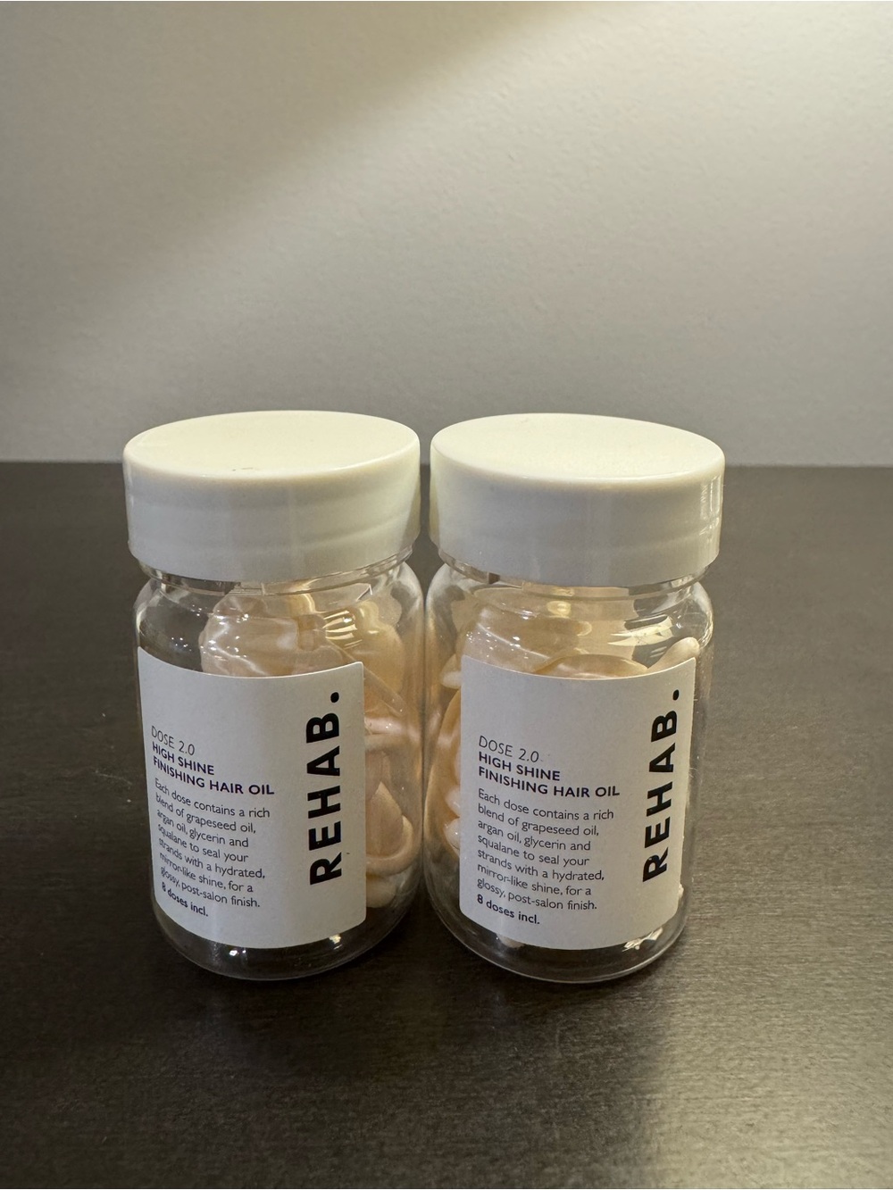 REHAB. Dose 2.0 Hair Oil Capsules 8 x 1 ml Travel Size NEW X2